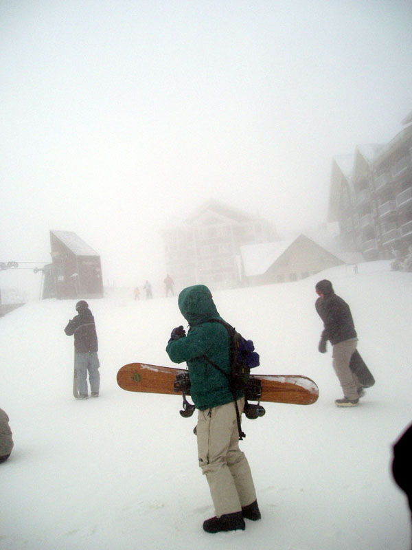 to the right as you come out onto the mountain